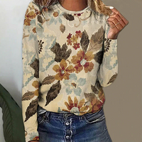 Vintage T-Shirt Mit Blattdruck