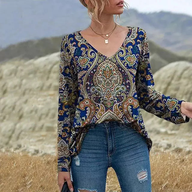 Vintage T-Shirt Mit Blumendruck