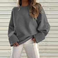 Lässiger Einfarbiger Pullover