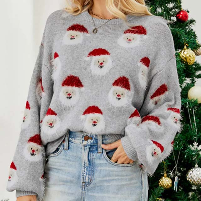 Lässiger Weihnachtlicher Strickpullover