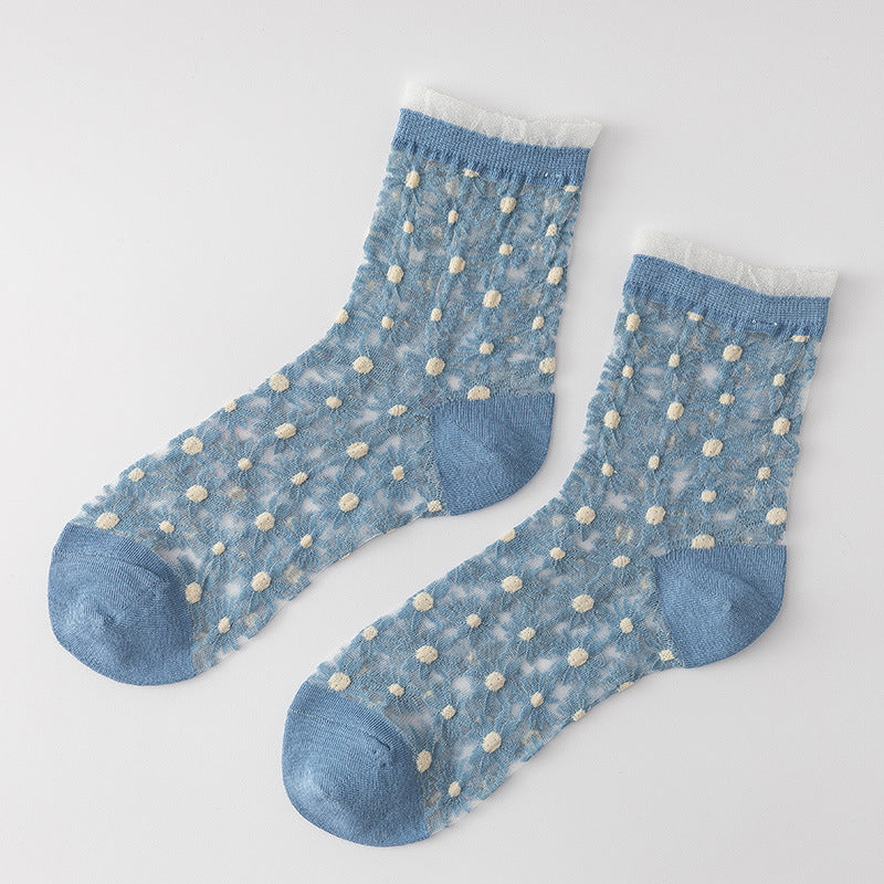 Lässige Atmungsaktive Blumensocken