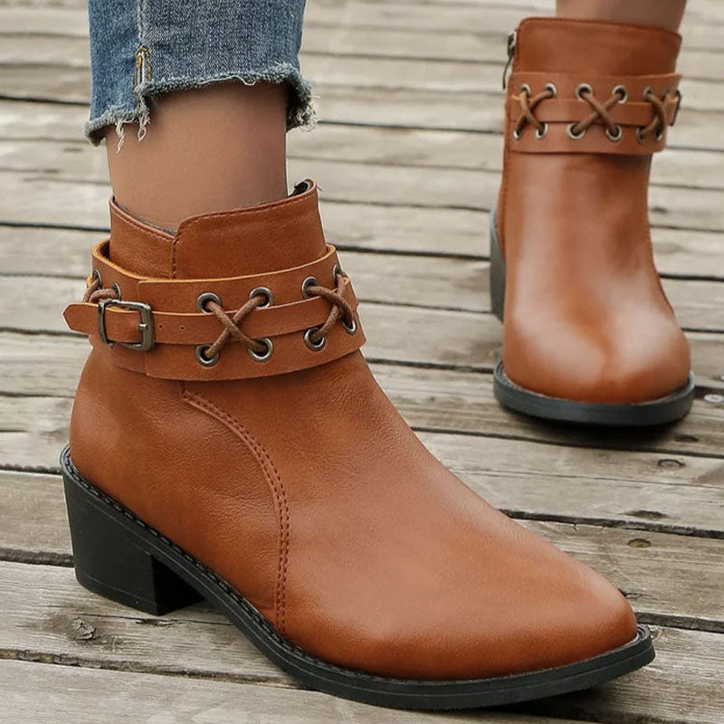 Vintage Stiefel Mit Spitze Zehe