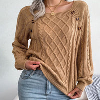 Lässiger Pullover Mit Zopfmuster